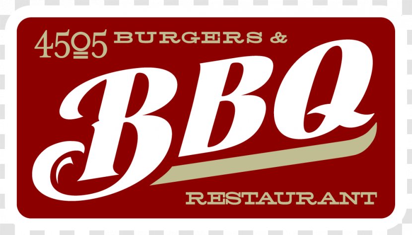 4505 Burgers & BBQ Barbecue Hamburger Pulled Pork Restaurant - Signage - Logo Transparent PNG