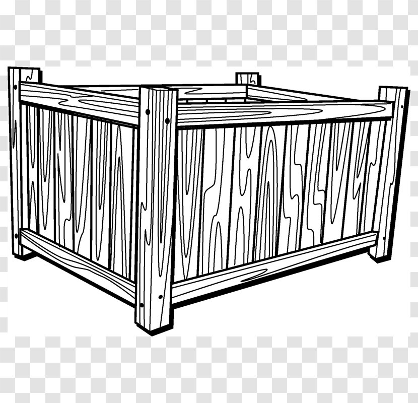 Bed Frame Line Angle - Rectangle - Planter Box Transparent PNG