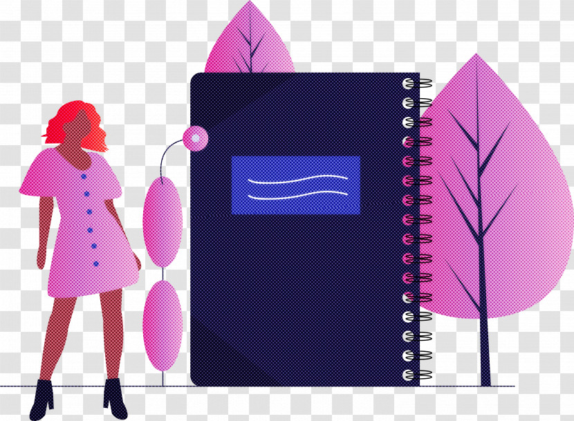 Notebook Girl Transparent PNG