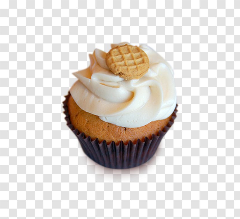 Cupcake Buttercream Praline Muffin - Vanilla Transparent PNG