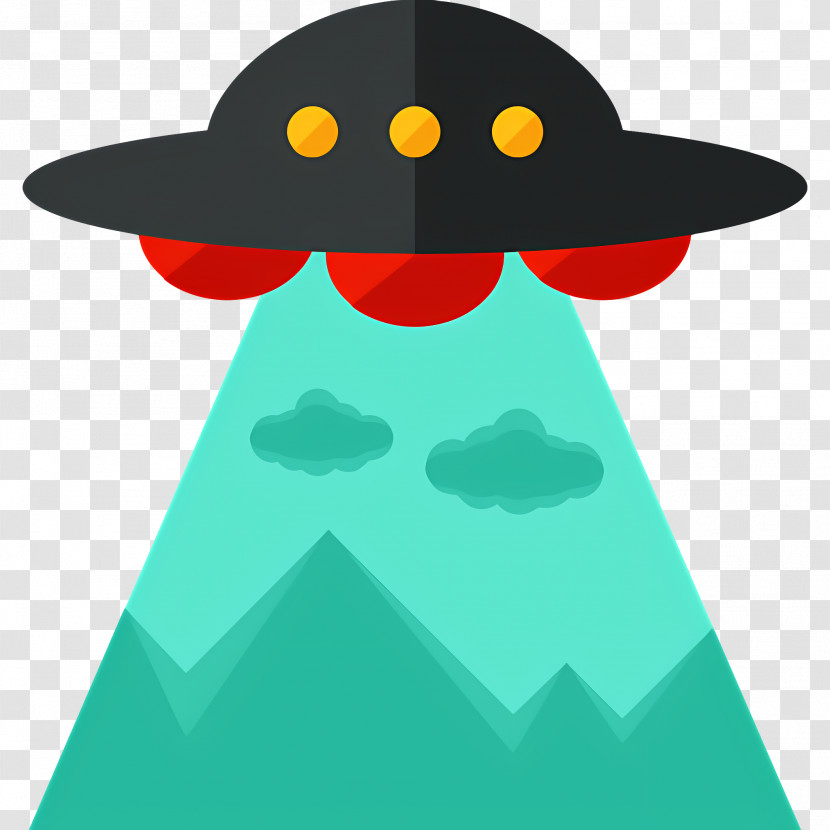 Ufo - UFO With Beaming Light Transparent PNG