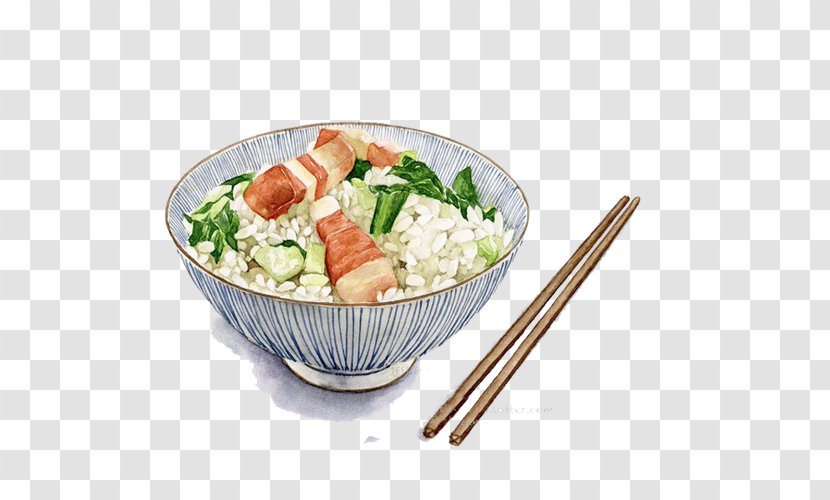 Xiaohan Dahan Dashu Hanlu Shuangjiang - Japanese Cuisine - Hand Painting White Rice Stock Image Transparent PNG