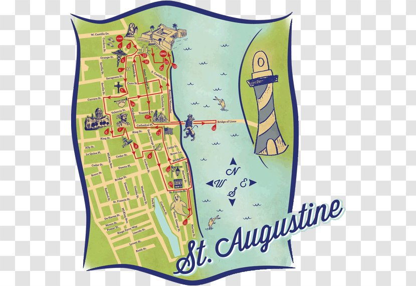 St. Augustine Map Collection Palatka The City Of God - Tourist - Sightseeing Transparent PNG