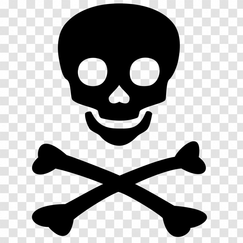 Skull And Crossbones Bones Human Symbolism - Jolly Roger - Skeleton Transparent PNG