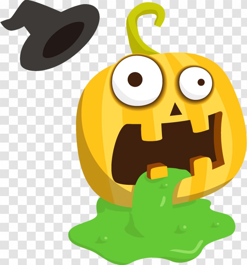 Jack-o-Lantern Halloween Carved Pumpkin - Happy Plant Transparent PNG