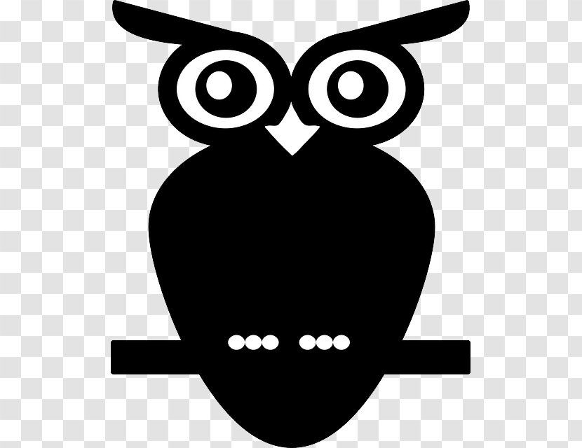 Black-and-white Owl Clip Art - Wing Transparent PNG