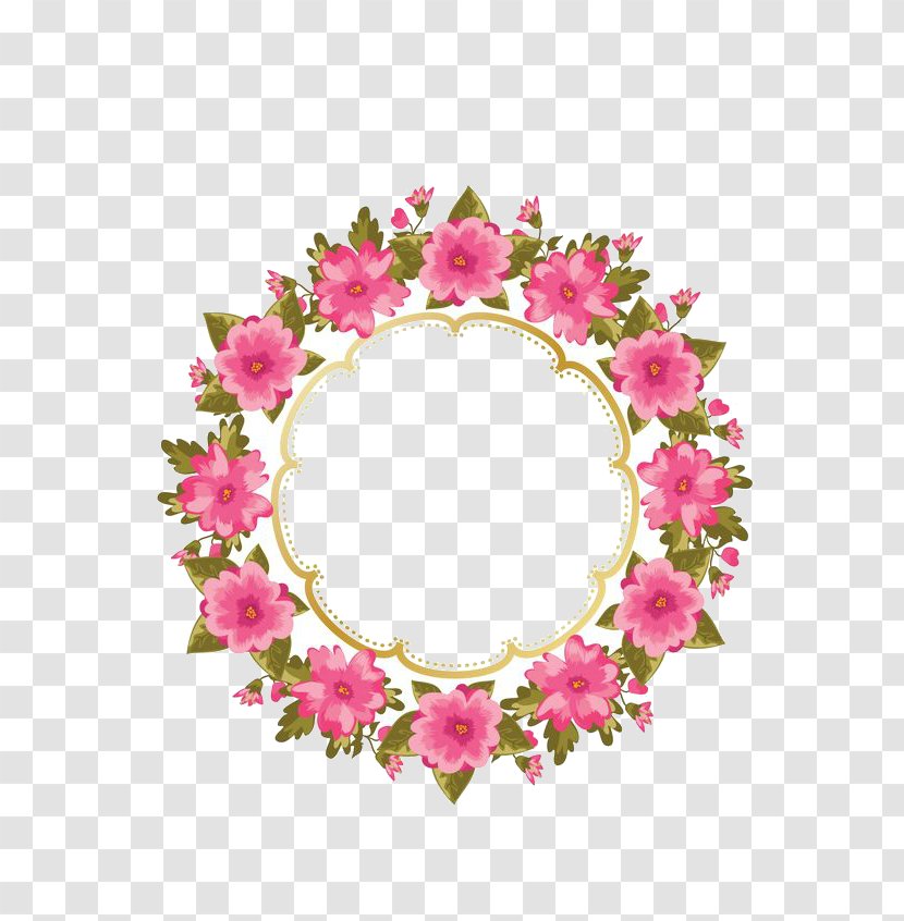 Floral Design Flower Wreath Rose Picture Frames Transparent PNG