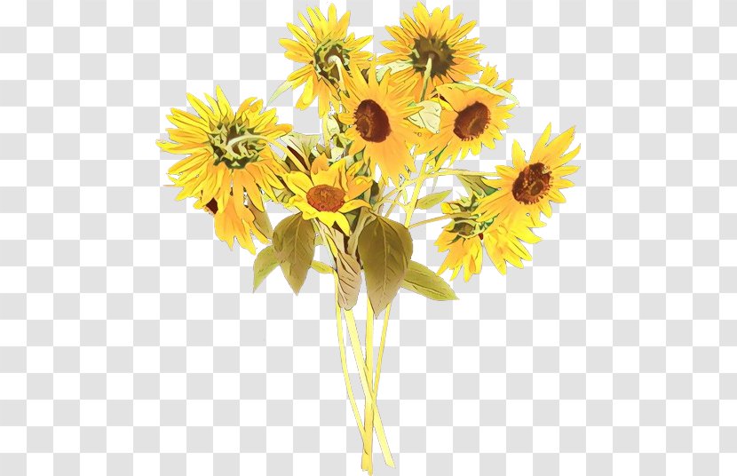 Common Sunflower Cut Flowers Floral Design Flower Bouquet - Jerusalem Artichoke - Vegetarian Food Transparent PNG