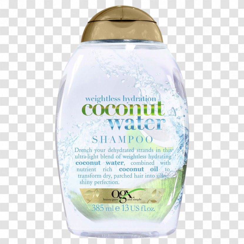 OGX Weightless Hydration Coconut Water Shampoo Nourishing Milk - Ogx Renewing Argan Oil Of Morocco Conditioner Transparent PNG