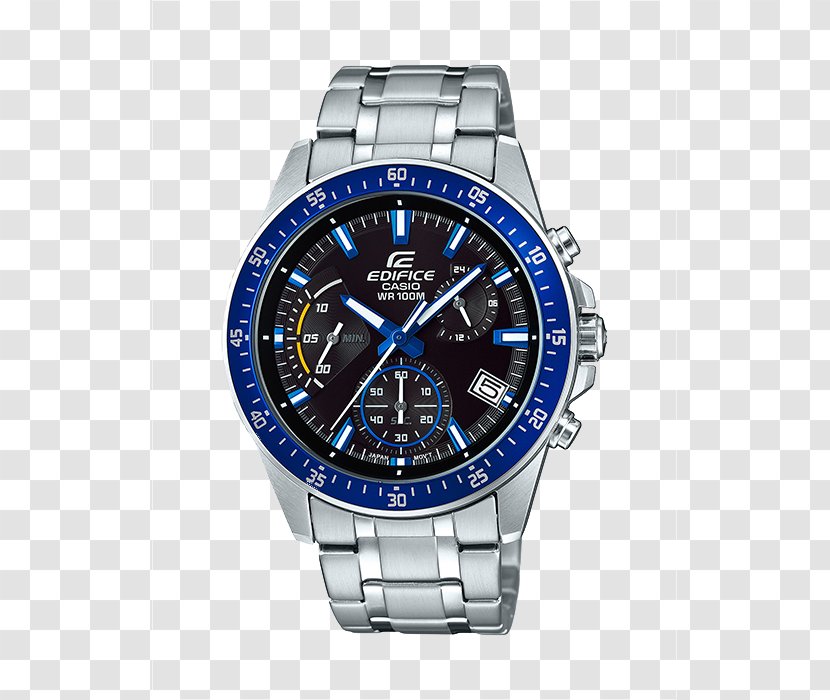 Casio Edifice Watch Chronograph Solar Power - Electric Blue Transparent PNG
