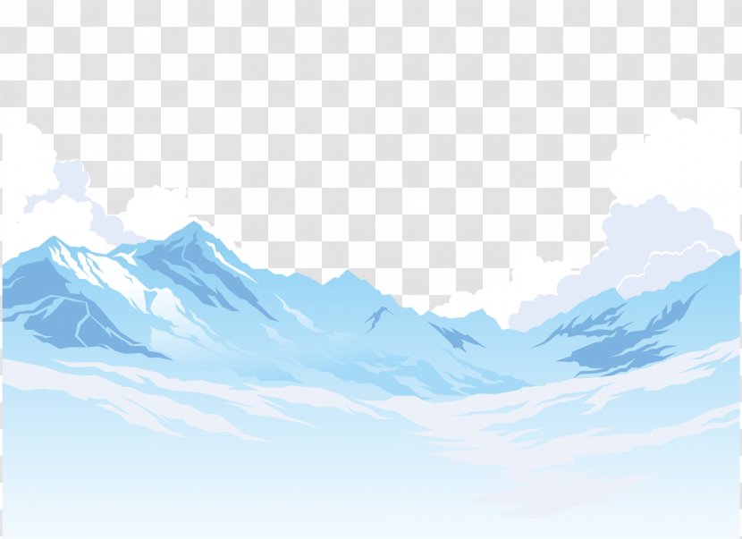 Mountain Polygon Euclidean Vector - Arctic - Rolling Snow Transparent PNG