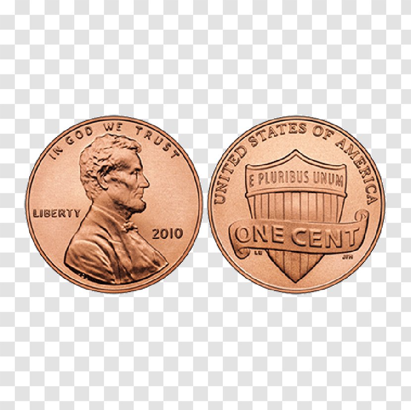 Lincoln Cent Penny Coin United States Of America - Metal - British Currency 50 Transparent PNG