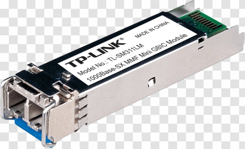 Small Form-factor Pluggable Transceiver Gigabit Ethernet TP-Link Single-mode Optical Fiber Interface Converter - Circuit Component - Module Transparent PNG