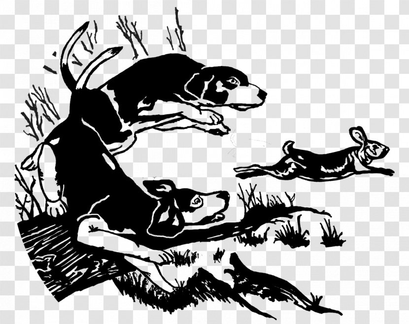 Beagle Drawing Puppy Rabbiting Hunting - Pet - Oswald The Lucky Rabbit Transparent PNG
