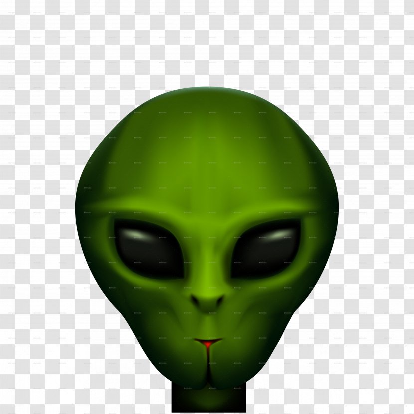 Face Alien Green Extraterrestrial Life Portrait Transparent PNG