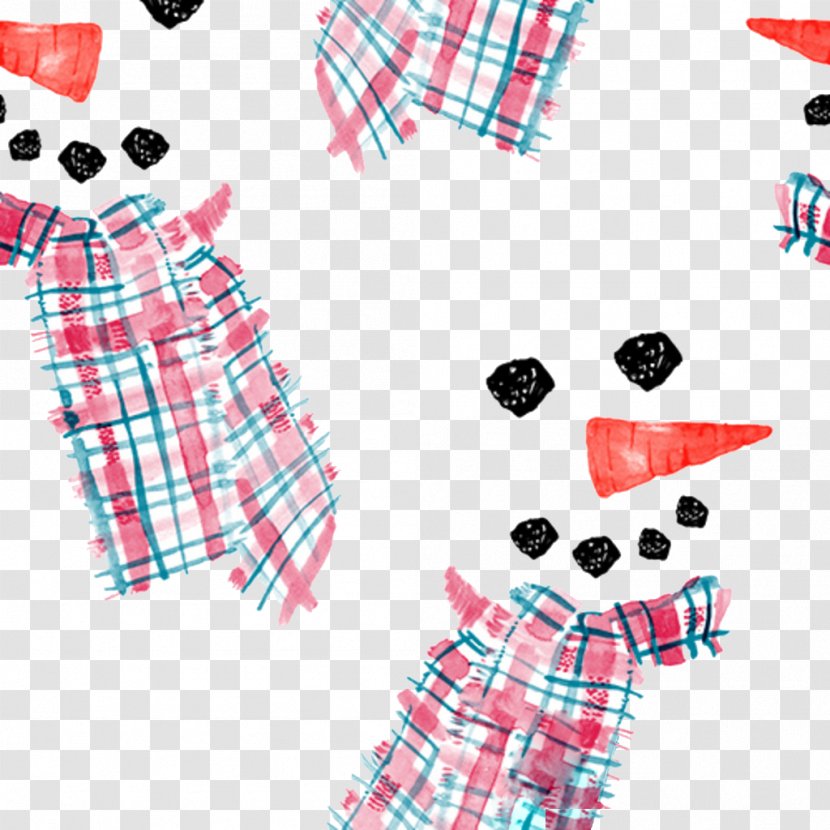 Snowman Textile - Plaid Transparent PNG