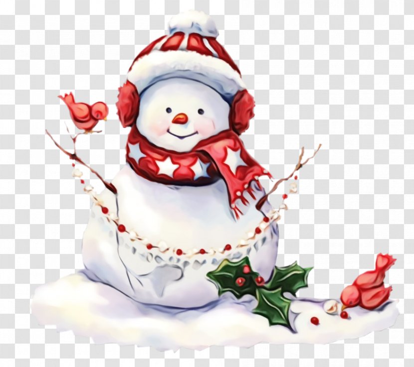 Snowman - Watercolor - Christmas Eve Snow Transparent PNG