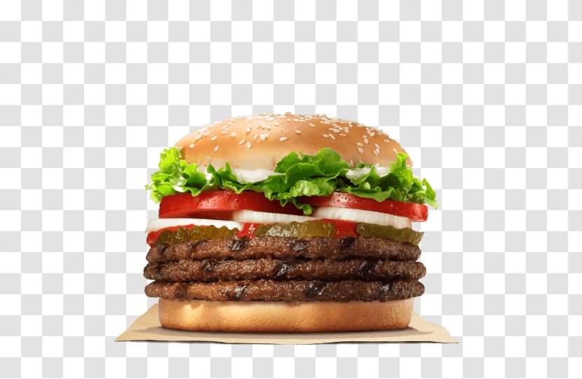 Hamburger Whopper Chicken Sandwich Cheeseburger Big King - Burger Transparent PNG