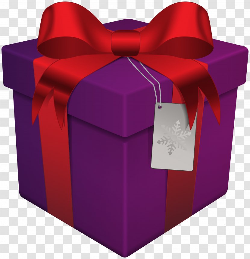 Christmas Gift Clip Art - Magenta - Present Box Transparent PNG