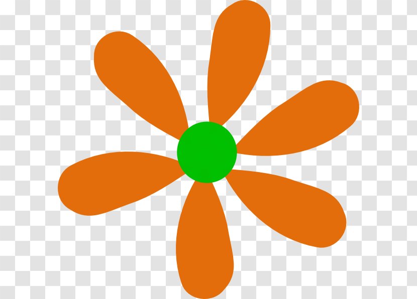 Orange Clip Art - Flower - Green Transparent PNG