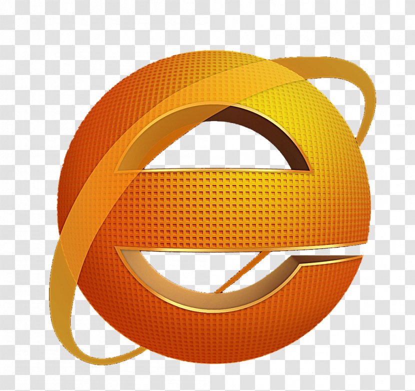 Download Icon - Orange - 3D Creative E Transparent PNG