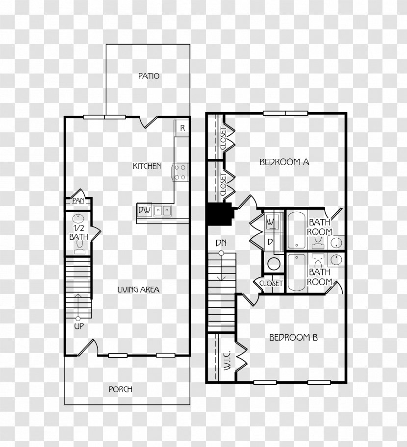 Floor Plan House Student - Area Transparent PNG