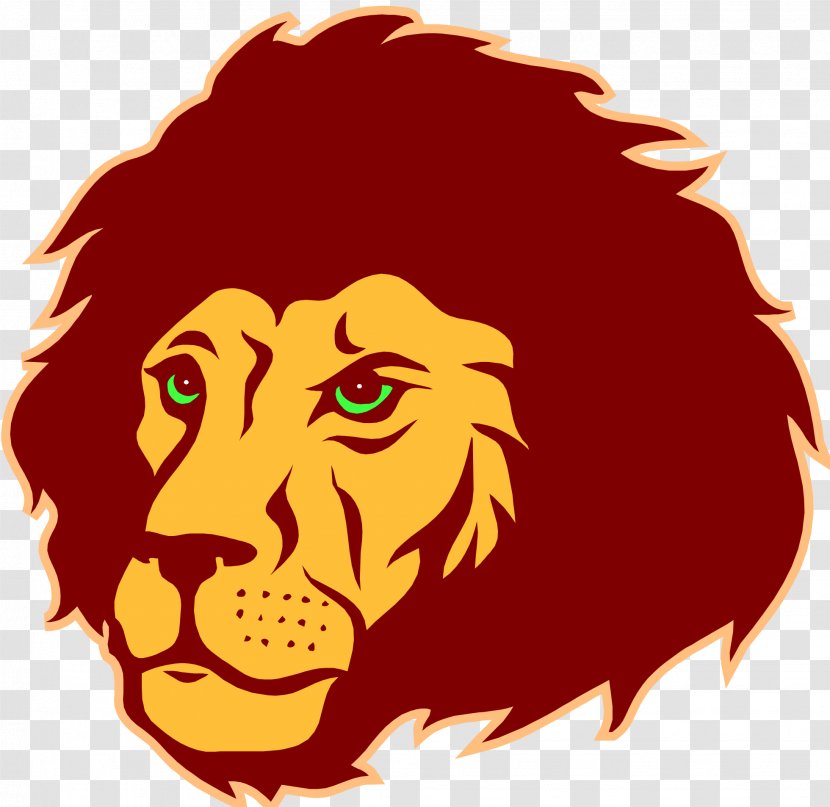 RD Wood Elementary School Lion Animal Field Trip - Forehead - Lions Head Transparent PNG