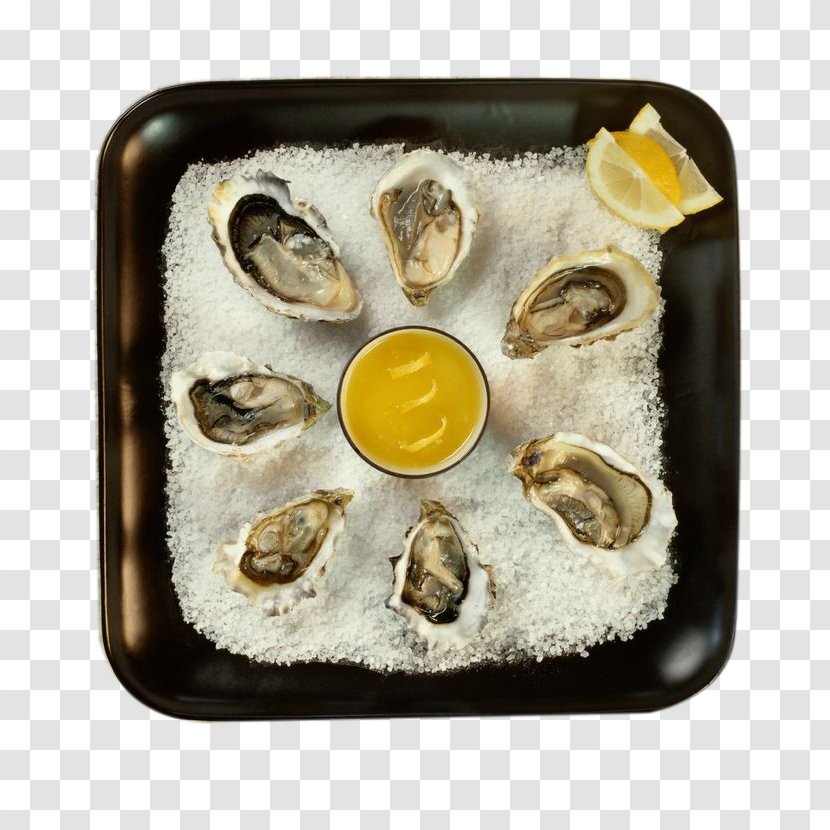 Oyster Eating Seafood Garlic - Plates Cut Inside And Orange Juice Transparent PNG
