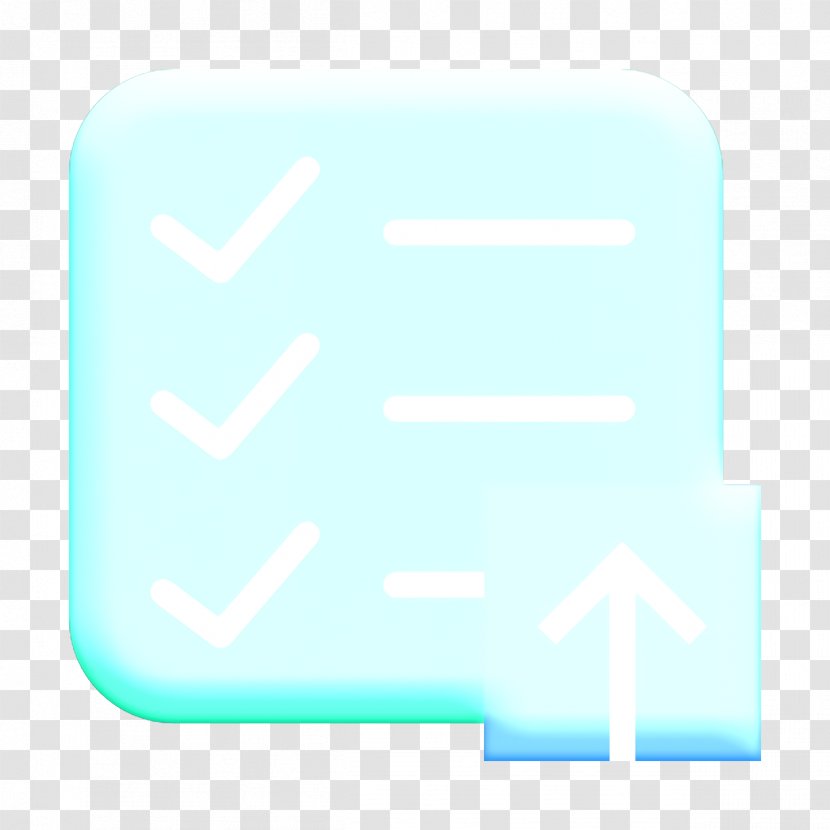Interaction Assets Icon List - Azure Teal Transparent PNG