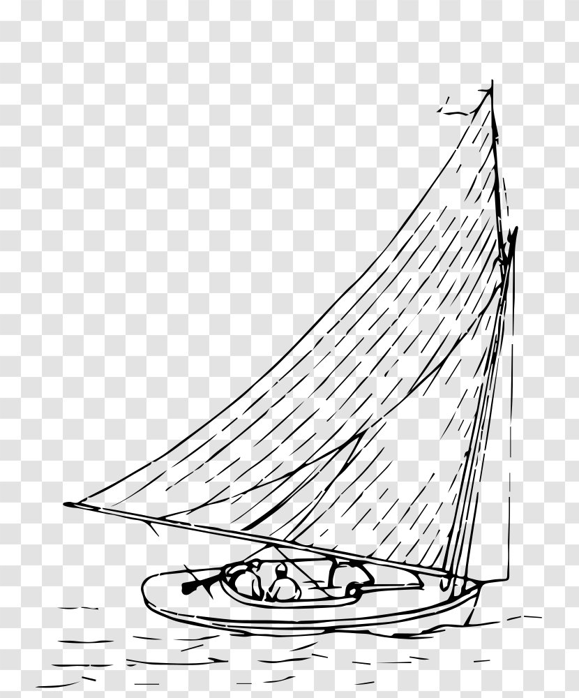 Sail Boat Yawl Drawing Scow - Galiot Transparent PNG