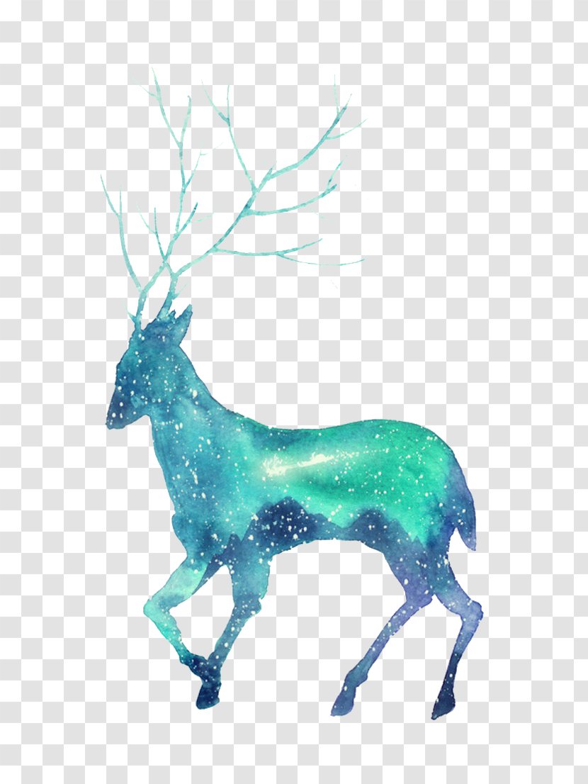 Deer T-shirt Christmas - Colorful Elk Transparent PNG