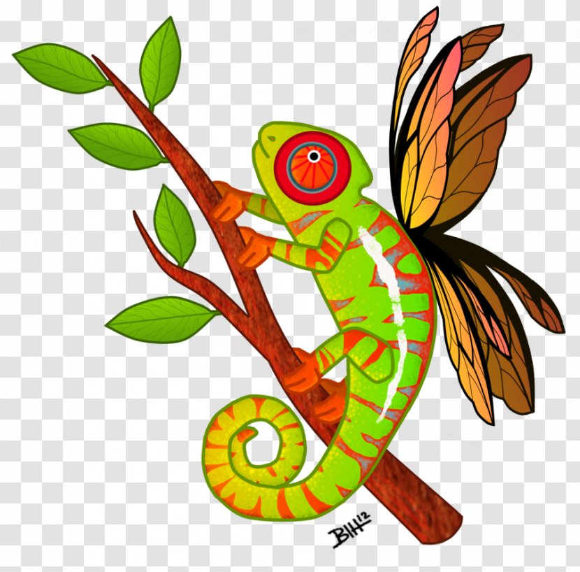 Insect Pollinator Flower Clip Art - Work Of - Chameleon Transparent PNG