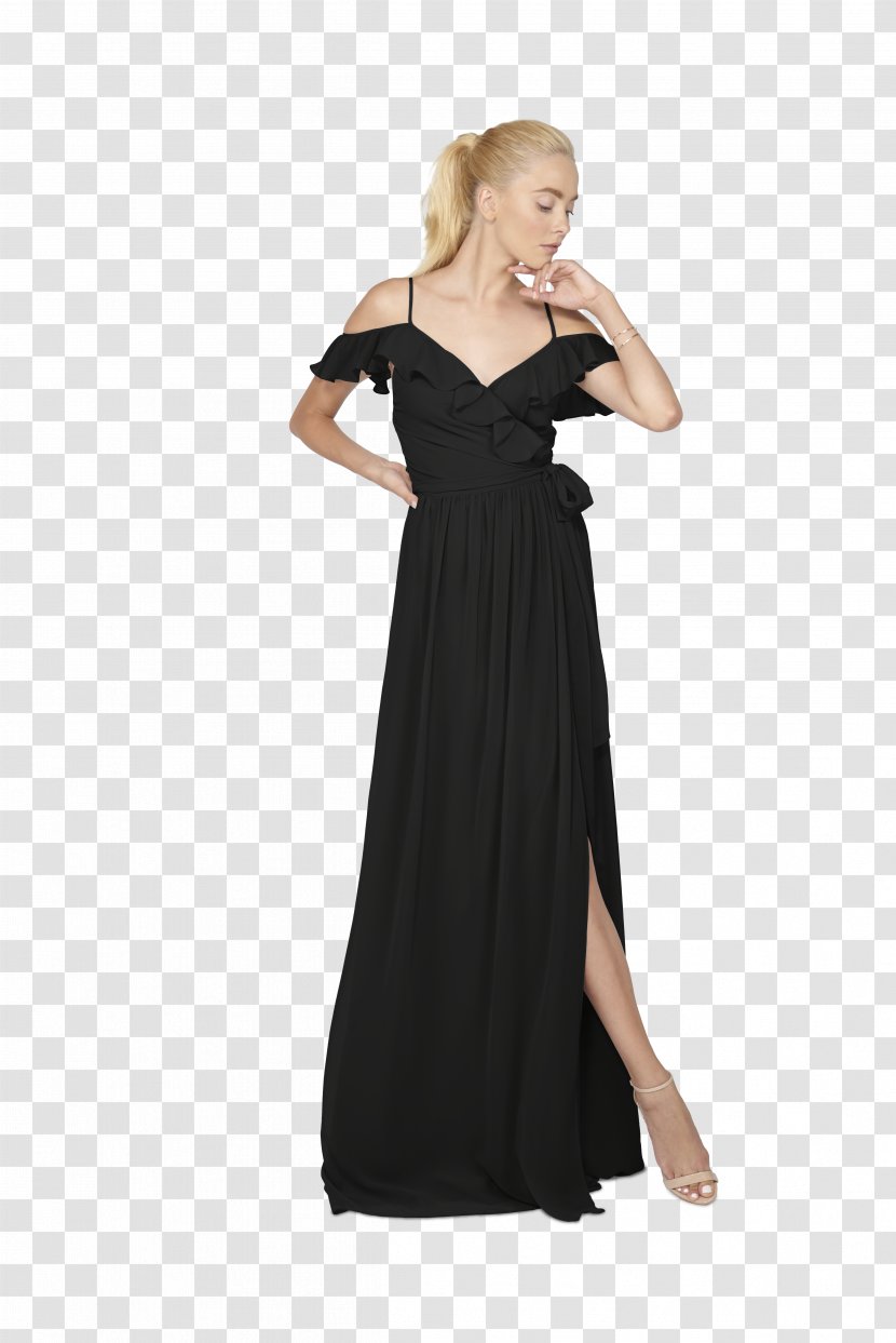 Bridesmaid Little Black Dress Clothing Sleeve - Chiffon - Vintage Prom Couples Transparent PNG