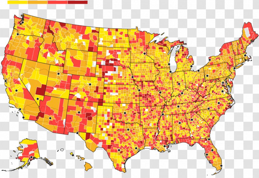 United States Overview Map Cartography Geography - Heat Transparent PNG