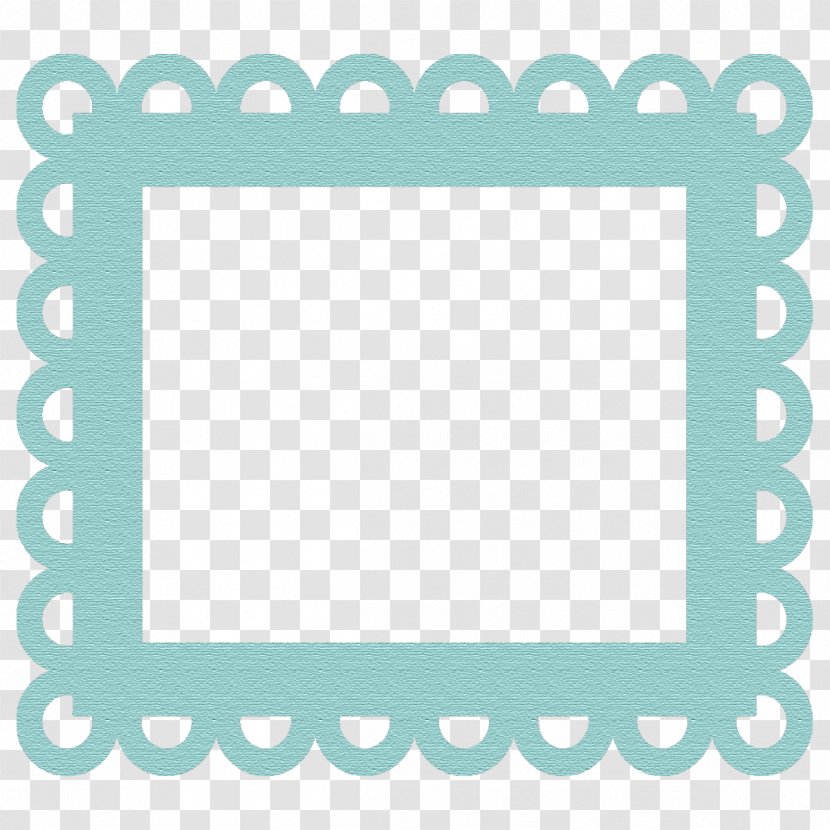 Scrapbooking Clip Art - Picture Frames - Teal Frame Transparent PNG