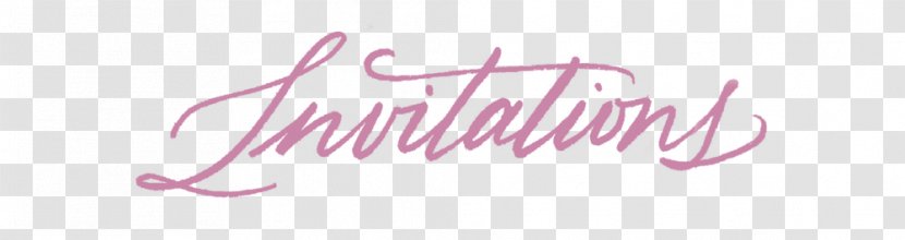 Calligraphy Wedding Invitation Design Font Lettering - Pink - Watercolor Transparent PNG