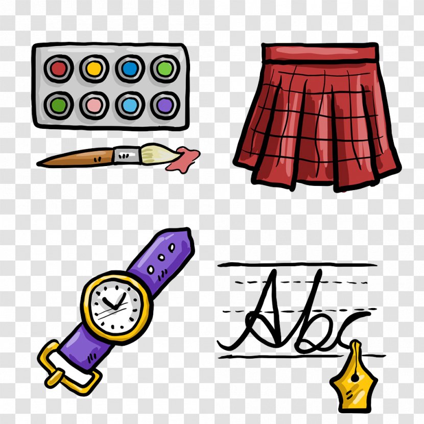 Icon - Writing - Hand-painted Watches And Pens Transparent PNG