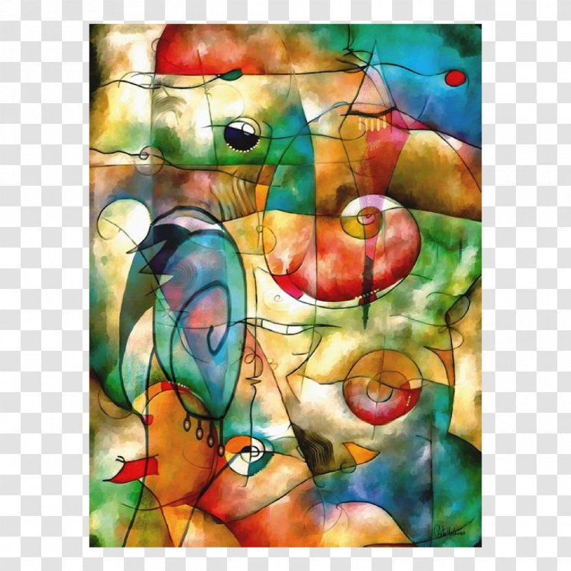 Watercolor Painting Modern Art Abstract - Window Transparent PNG