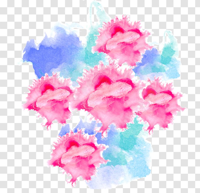 Pink Watercolor Paint Flower Plant Petal - Family Magenta Transparent PNG