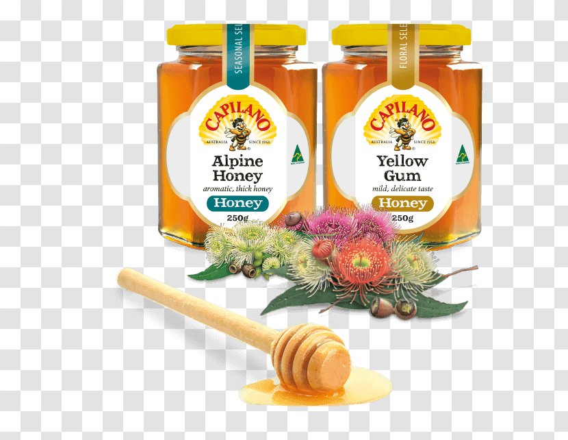 Honey Flavor Natural Foods Condiment - Fruit Preserve - Bees Gather Transparent PNG