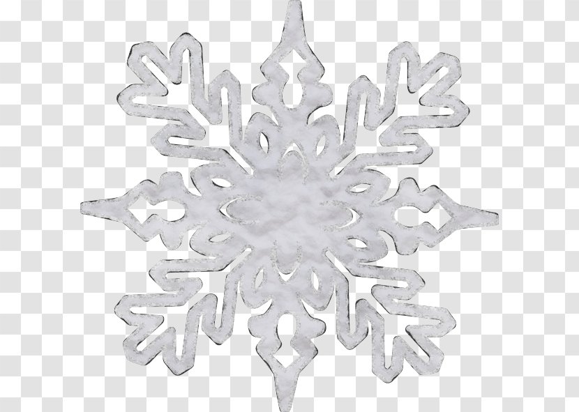 Snowflake - Wet Ink - Silver Plant Transparent PNG