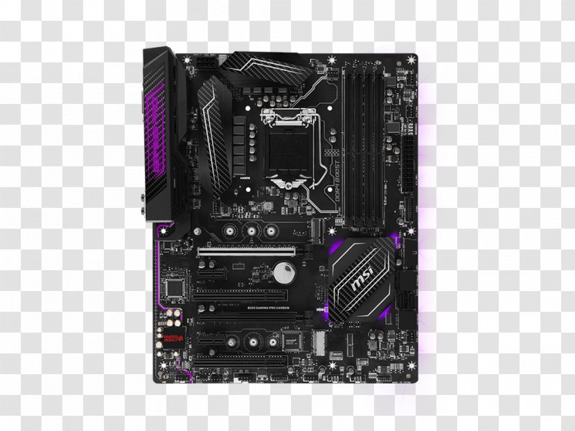 LGA 1151 MSI B250 GAMING PRO CARBON Motherboard ATX CPU Socket - Lga - Wanma Pentium Map Transparent PNG