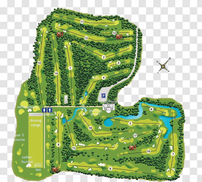 Best Golf Pitch And Putt Hole Course - Watercolor - Lay Out Transparent PNG