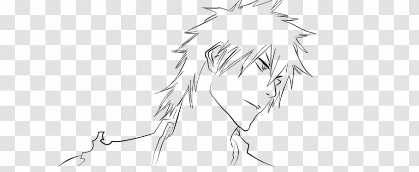 Nose Drawing Line Art White Sketch - Tree - Ichigo Transparent PNG