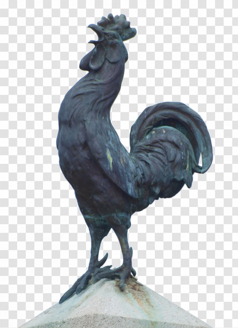 Rooster Bronze Sculpture Beak - Monument Transparent PNG
