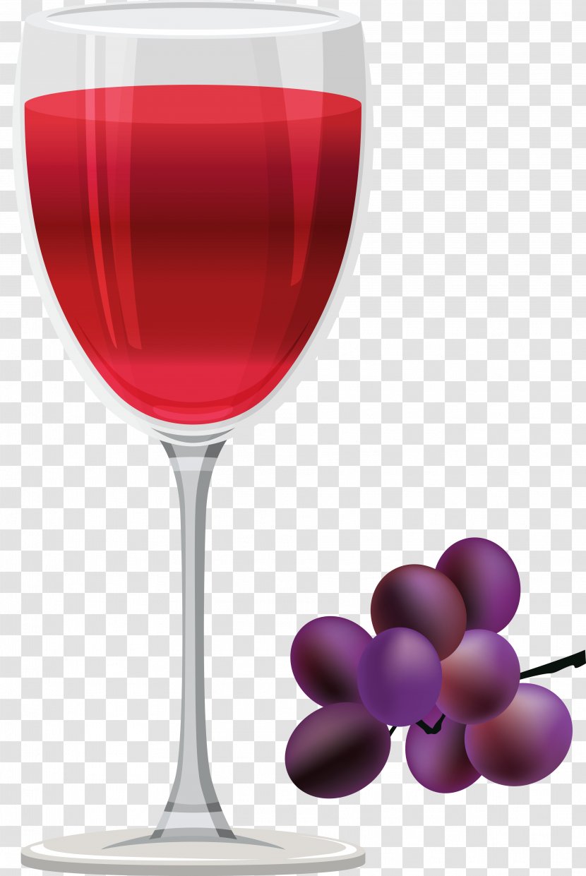 Red Wine Glass Cocktail - Grape Transparent PNG