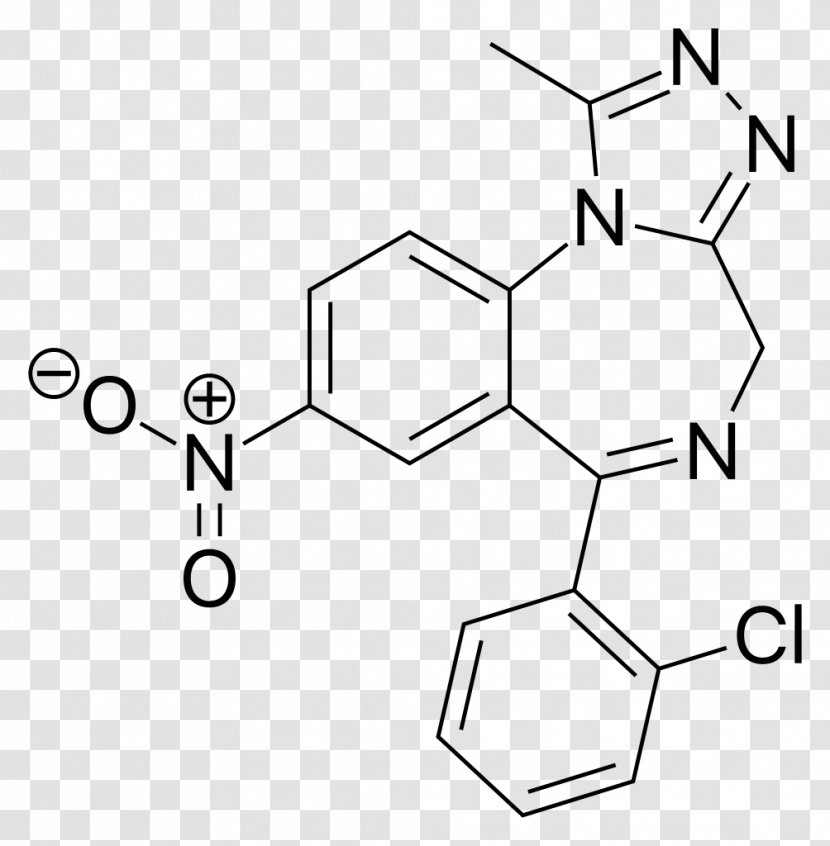 Adverse Effect Benzodiazepine Pharmaceutical Drug Alprazolam Dose - Finger - Skeletal Formula Transparent PNG