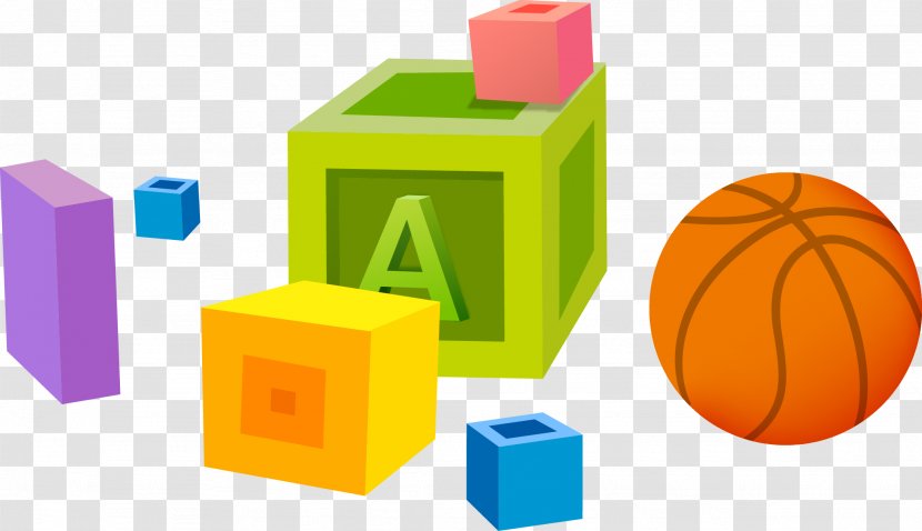 Toy Block Cartoon Design - Basketball - Cisors Outline Transparent PNG