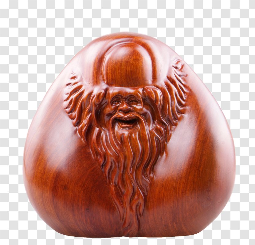 Relief Longevity Peach Wood Carving - Perspective Transparent PNG