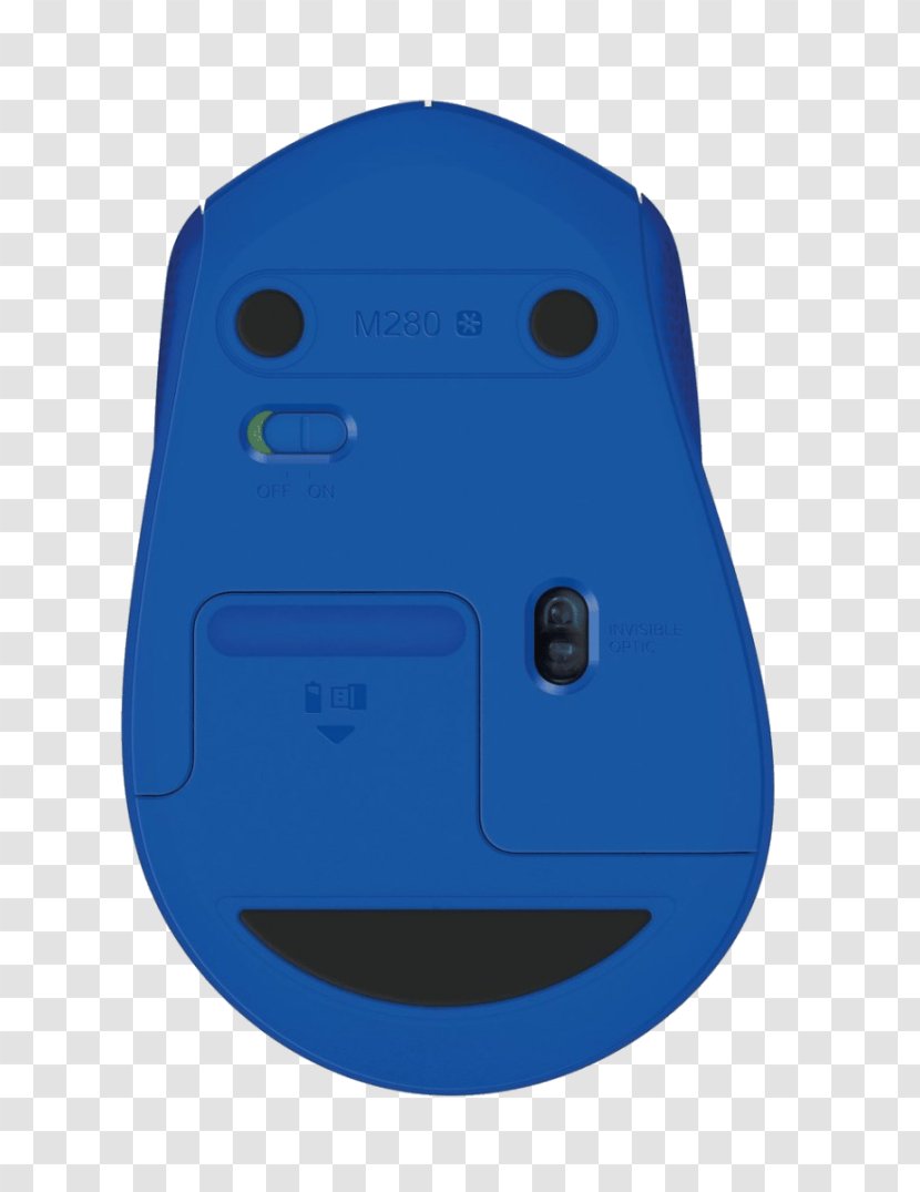 Computer Mouse Wireless Logitech M330 SILENT PLUS Optical - Electric Blue Transparent PNG
